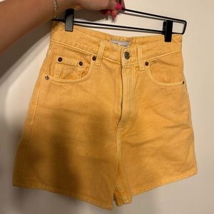 Zara Yellow/Orange Shorts SIZE 2